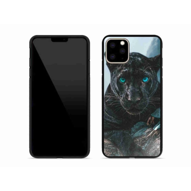 Gélový kryt mmCase na mobil iPhone 11 Pro Max - čierny panter