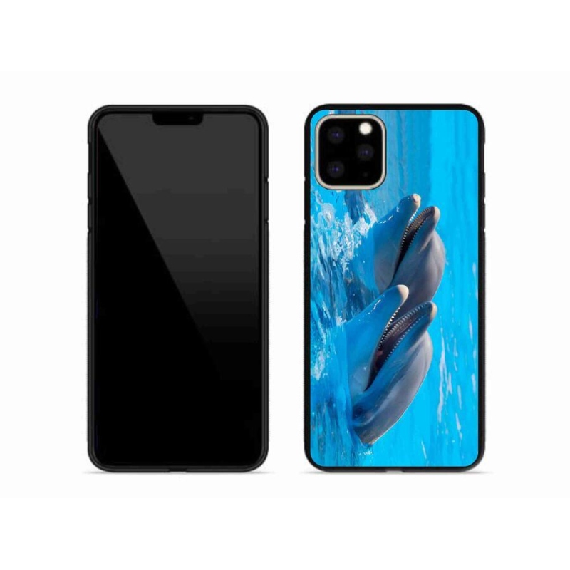 Gélový kryt mmCase na mobil iPhone 11 Pro Max - delfíny