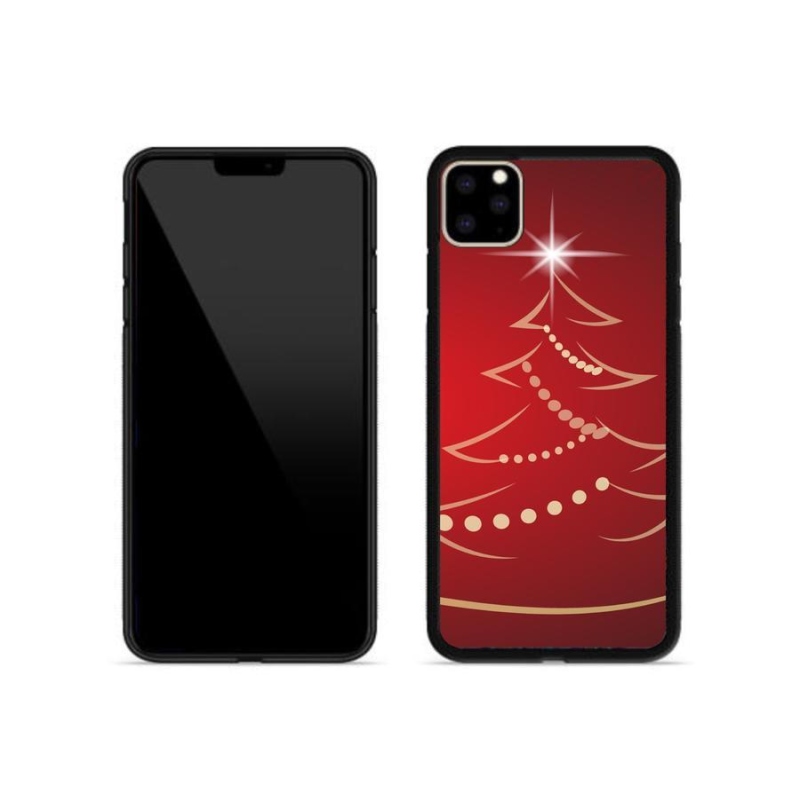 Gélový kryt mmCase na mobil iPhone 11 Pro Max - kreslený vianočný stromček