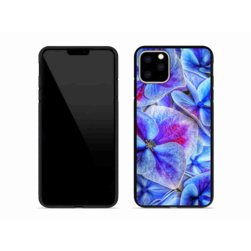 Gélový kryt mmCase na mobil iPhone 11 Pro Max - modré kvety 1