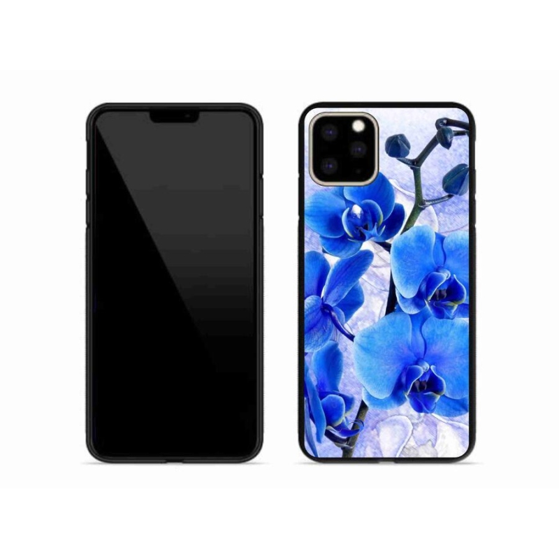 Gélový kryt mmCase na mobil iPhone 11 Pro Max - modré kvety