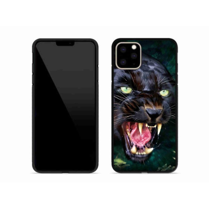 Gélový kryt mmCase na mobil iPhone 11 Pro Max - rozzúrený čierny panter