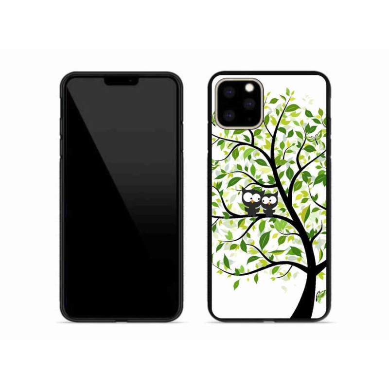 Gélový kryt mmCase na mobil iPhone 11 Pro Max - malej sovy na strome