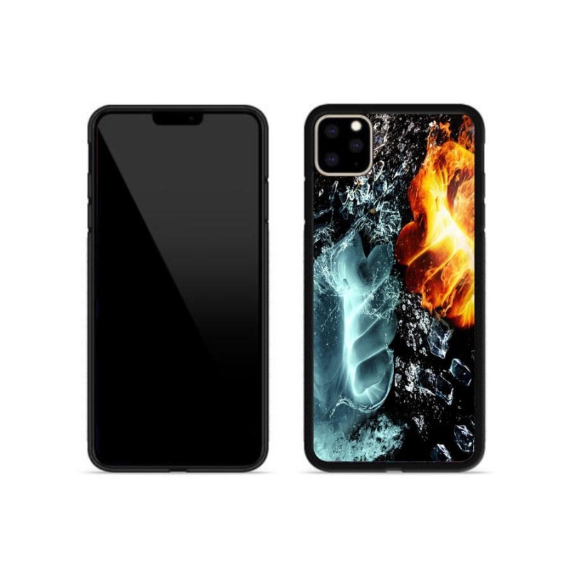 Gélový kryt mmCase na mobil iPhone 11 Pro Max - voda a oheň