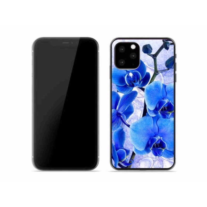 Gélový kryt mmCase na mobil iPhone 11 Pro - modré kvety