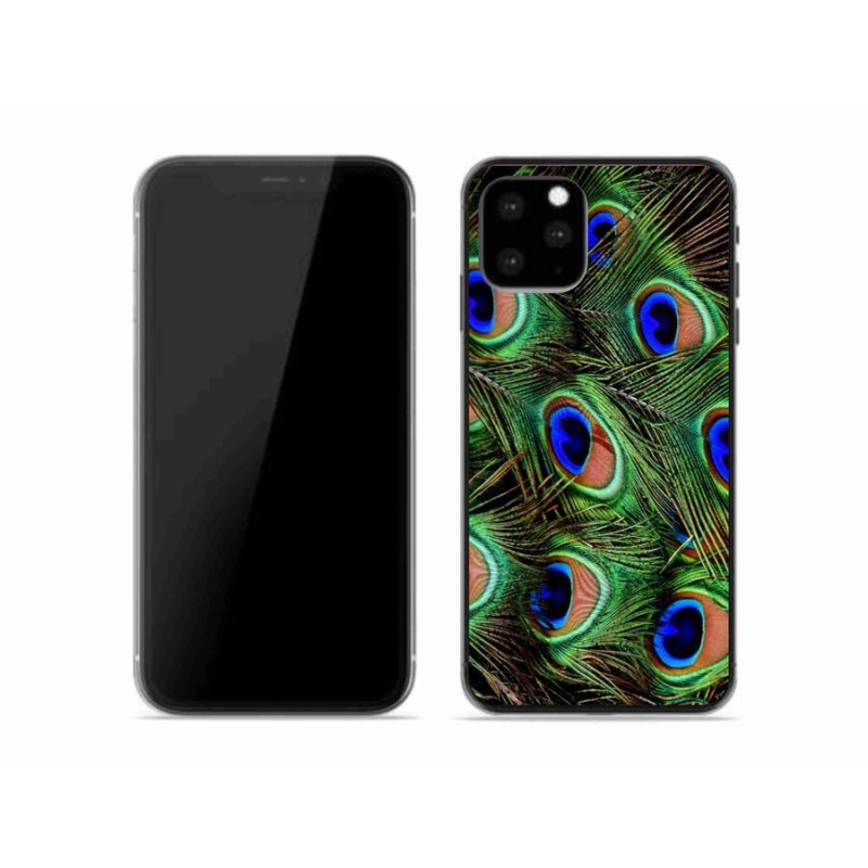 Gélový kryt mmCase na mobil iPhone 11 Pro - pávie perie