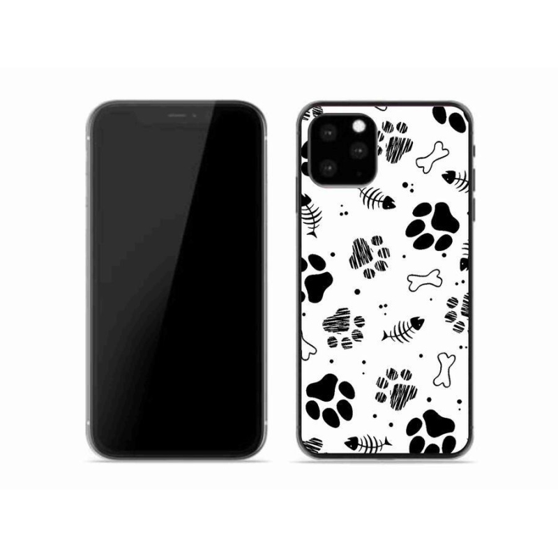 Gélový kryt mmCase na mobil iPhone 11 Pro - psie labky 1