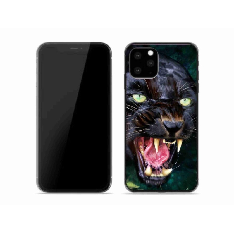 Gélový kryt mmCase na mobil iPhone 11 Pro - rozzúrený čierny panter