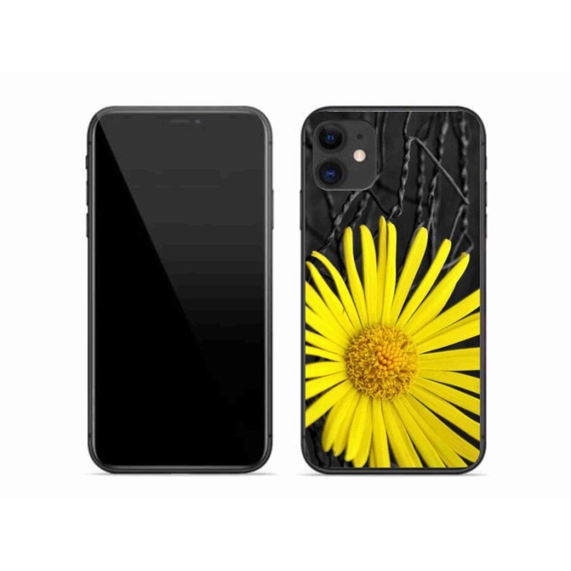 Gélový kryt mmCase na mobil iPhone 11 - žltý kvet