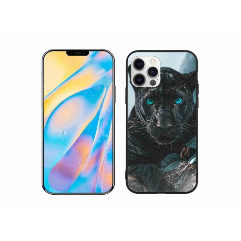 Gélový kryt mmCase na mobil iPhone 12 - čierny panter