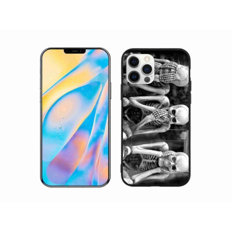 Gélový kryt mmCase na mobil iPhone 12 - kostlivci