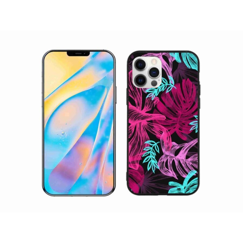 Gélový kryt mmCase na mobil iPhone 12 - kvety 1