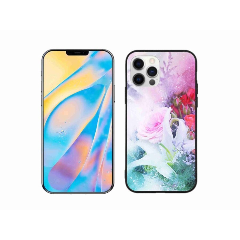 Gélový kryt mmCase na mobil iPhone 12 - kvety 4