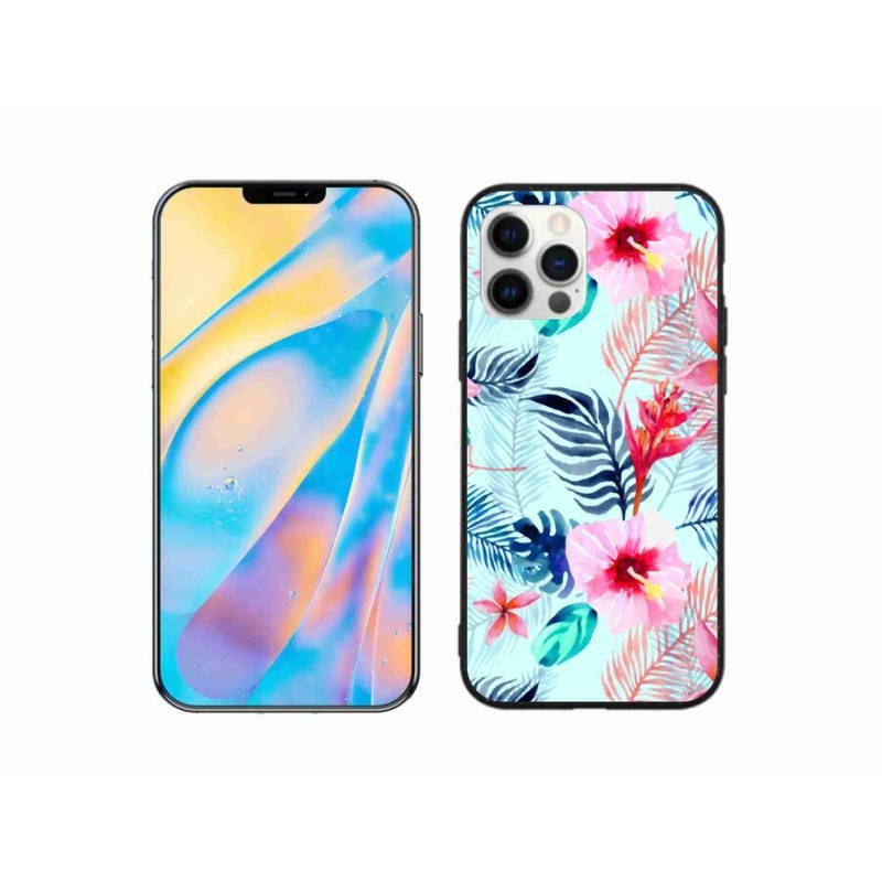 Gélový kryt mmCase na mobil iPhone 12 - kvety