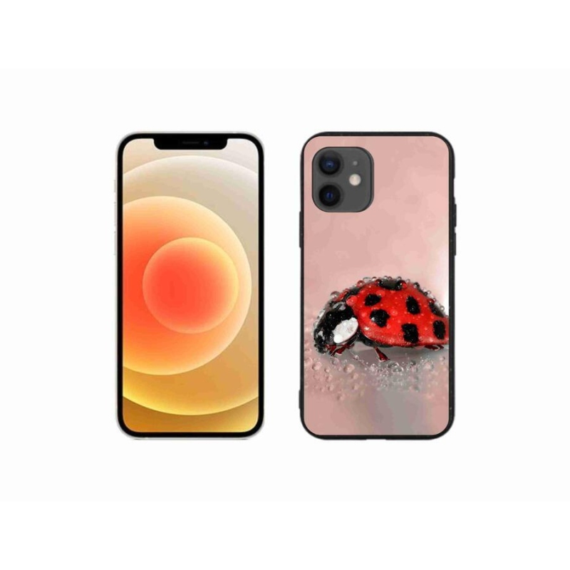 Gélový kryt mmCase na mobil iPhone 12 mini - lienka