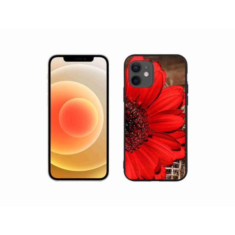 Gélový kryt mmCase na mobil iPhone 12 mini - gerbera