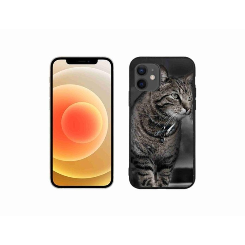 Gélový kryt mmCase na mobil iPhone 12 mini - mačka