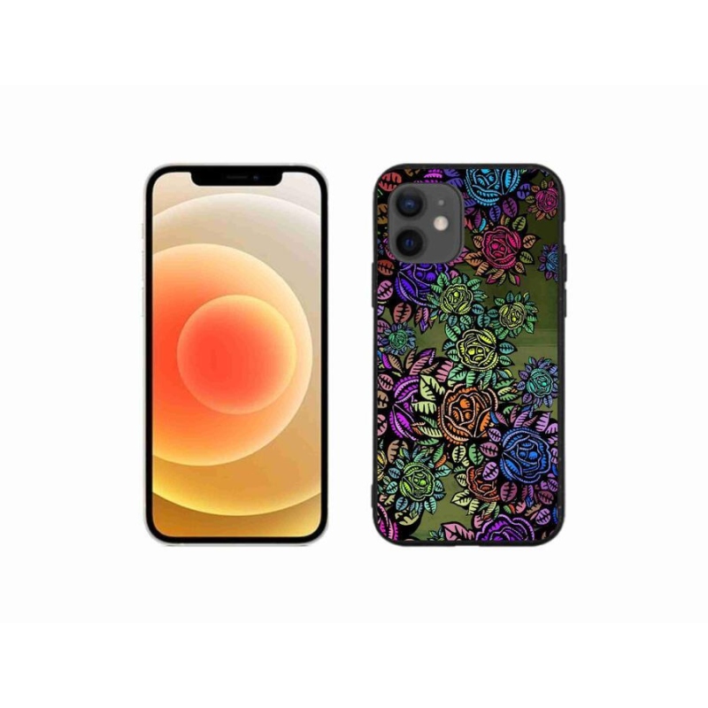 Gélový kryt mmCase na mobil iPhone 12 mini - kvety 6