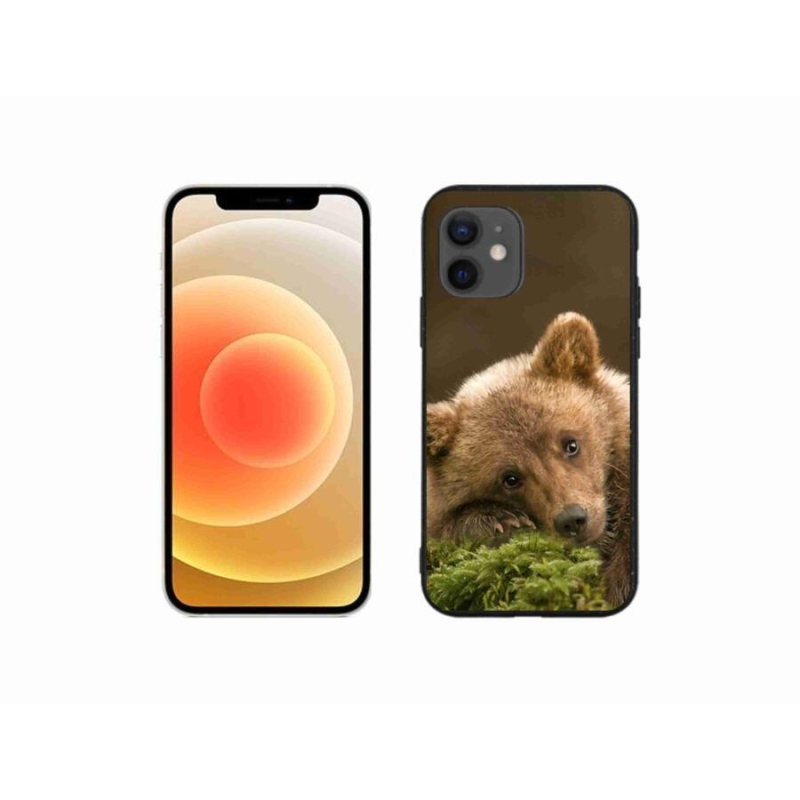 Gélový kryt mmCase na mobil iPhone 12 mini - medveď