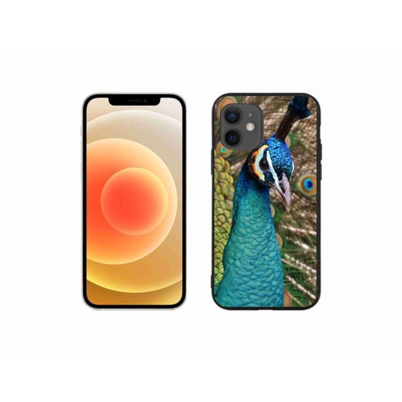 Gélový kryt mmCase na mobil iPhone 12 mini - páv