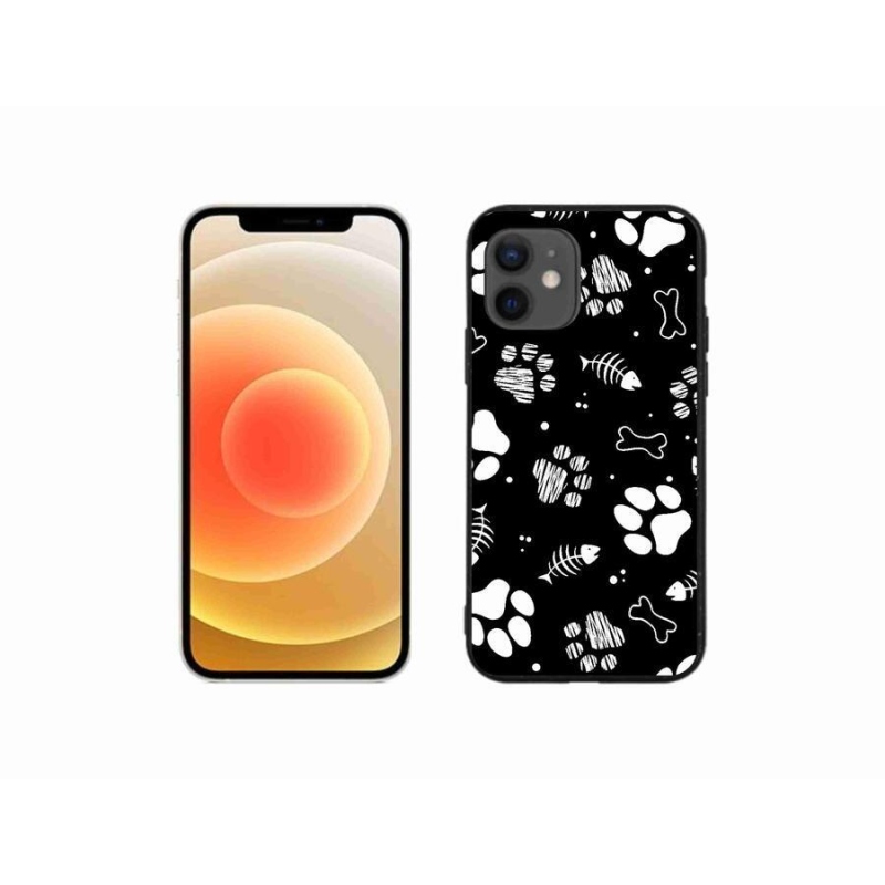 Gélový kryt mmCase na mobil iPhone 12 mini - psie labky