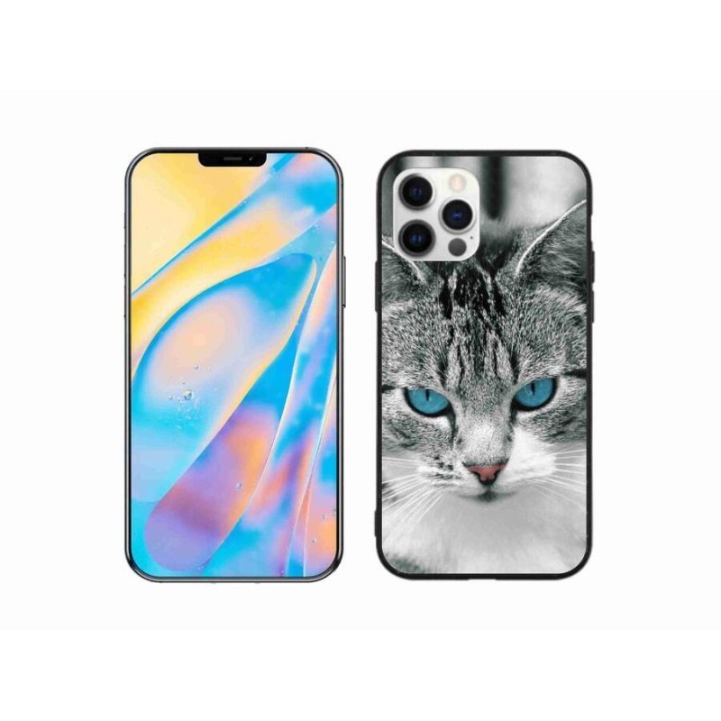 Gélový kryt mmCase na mobil iPhone 12 Pro - mačacie pohľad 1