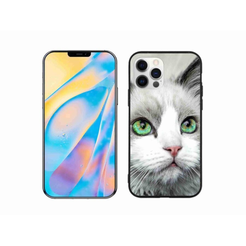 Gélový kryt mmCase na mobil iPhone 12 Pro - mačací pohľad