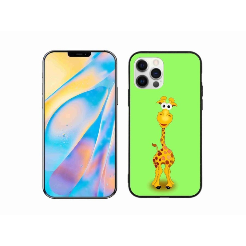 Gélový kryt mmCase na mobil iPhone 12 Pro - kreslená žirafa