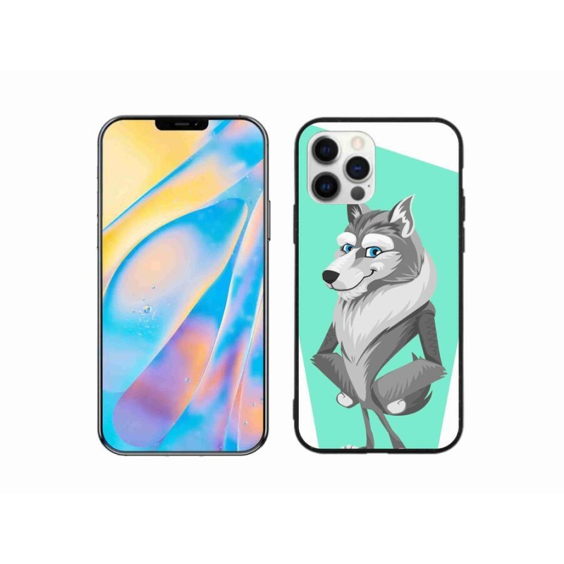 Gélový kryt mmCase na mobil iPhone 12 Pro - kreslený vlk