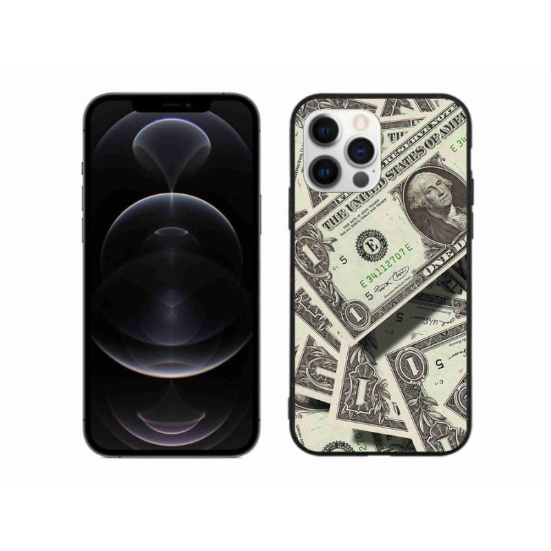 Gélový kryt mmCase na mobil iPhone 12 Pro Max - americký dolár