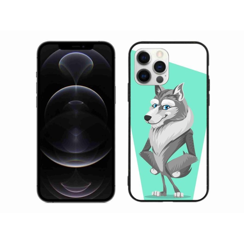 Gélový kryt mmCase na mobil iPhone 12 Pro Max - kreslený vlk