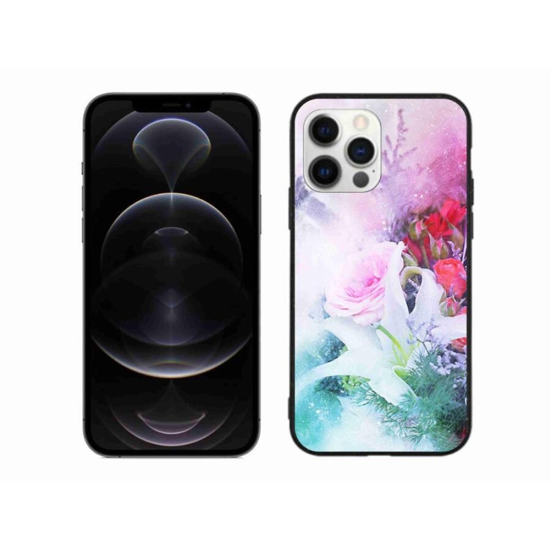 Gélový kryt mmCase na mobil iPhone 12 Pro Max - kvety 4