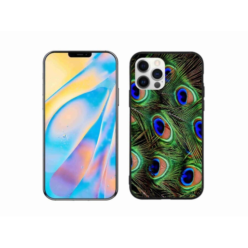 Gélový kryt mmCase na mobil iPhone 12 Pro - pávie perie