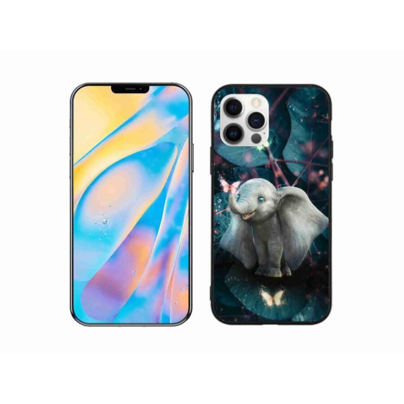 Gélový kryt mmCase na mobil iPhone 12 Pro - roztomilý slon