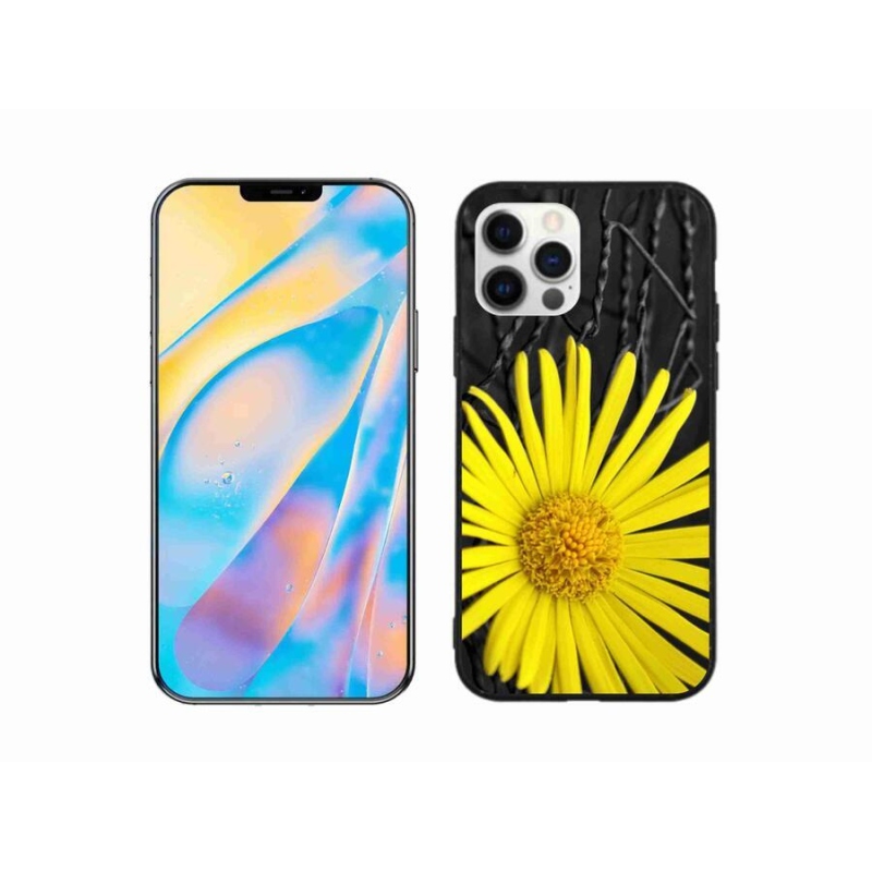 Gélový kryt mmCase na mobil iPhone 12 Pro - žltý kvet