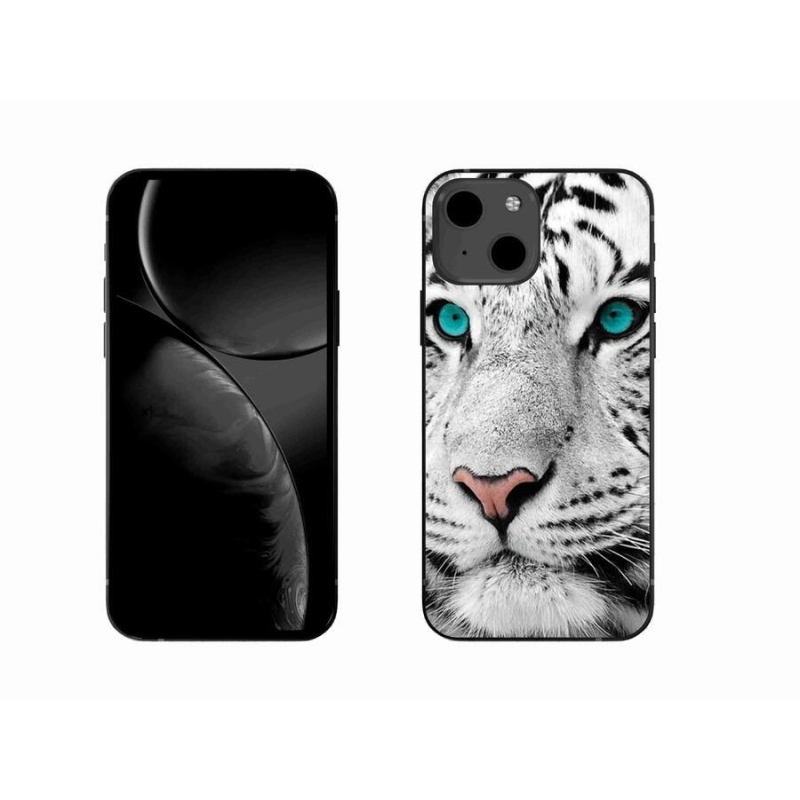 Gélový kryt mmCase na mobil iPhone 13 6.1 - biely tiger