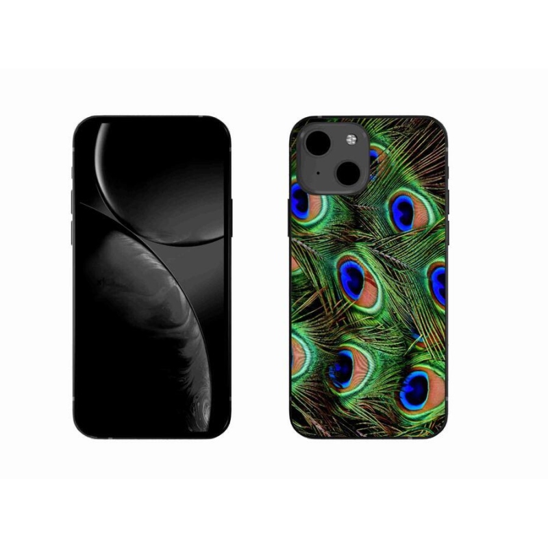 Gélový kryt mmCase na mobil iPhone 13 6.1 - pávie perie