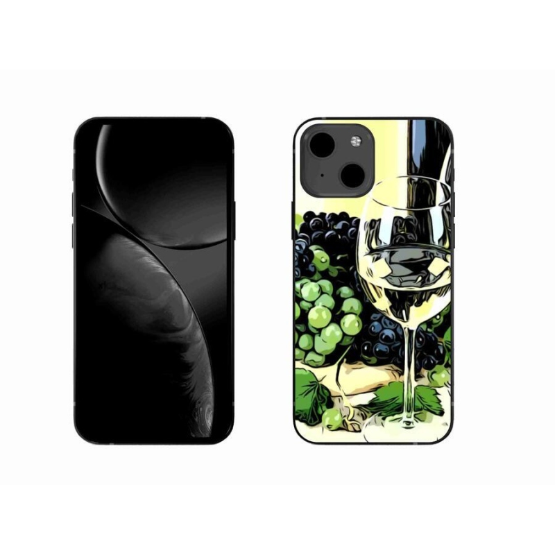 Gélový kryt mmCase na mobil iPhone 13 6.1 - pohár vína
