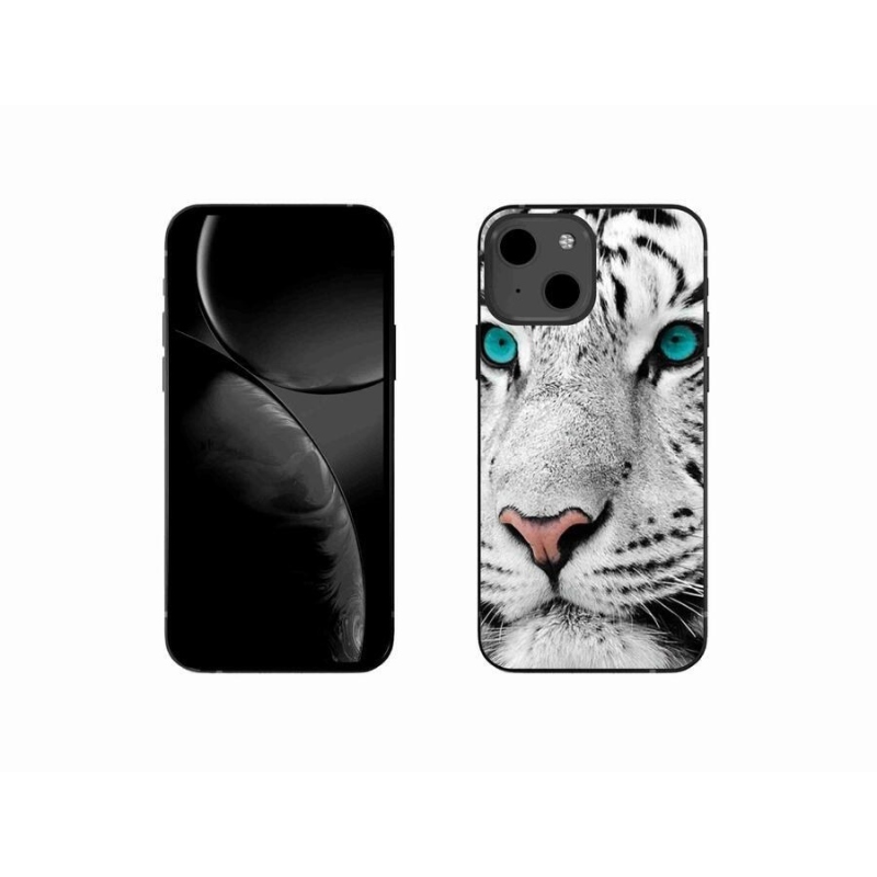 Gélový kryt mmCase na mobil iPhone 13 mini 5.4 - biely tiger