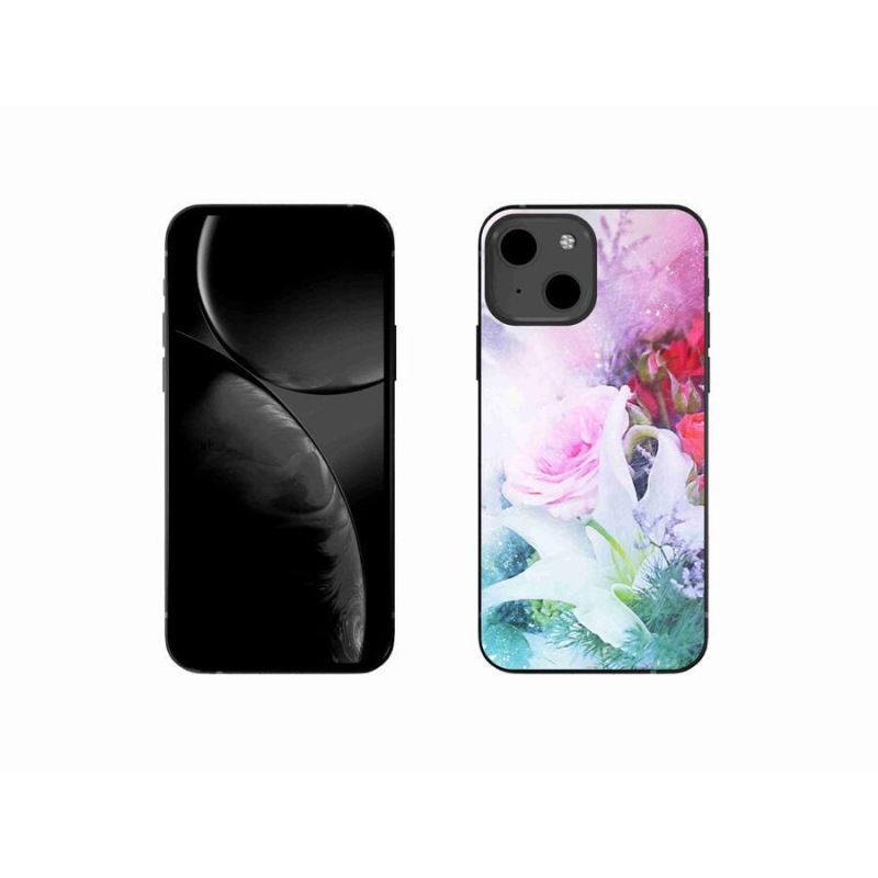 Gélový kryt mmCase na mobil iPhone 13 mini 5.4 - kvety 4