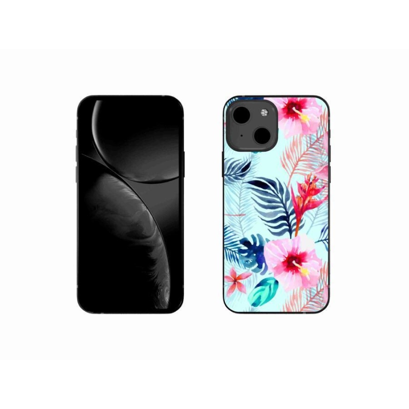 Gélový kryt mmCase na mobil iPhone 13 mini 5.4 - kvety