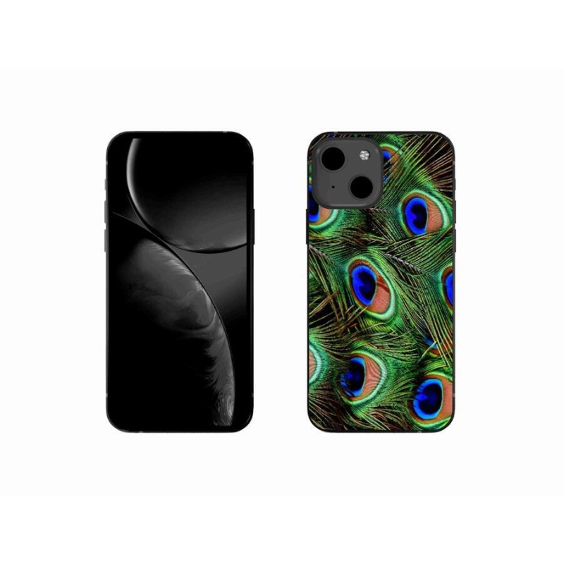 Gélový kryt mmCase na mobil iPhone 13 mini 5.4 - pávie perie