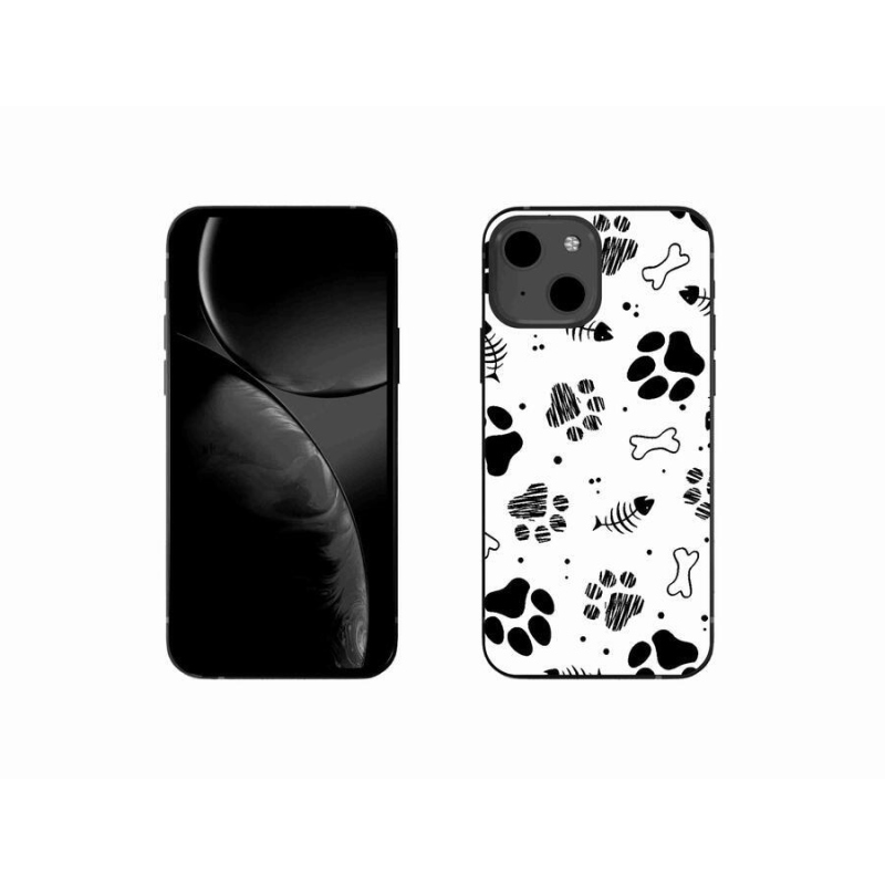 Gélový kryt mmCase na mobil iPhone 13 mini 5.4 - psie labky 1