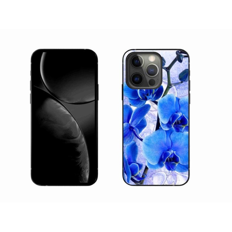 Gélový kryt mmCase na mobil iPhone 13 Pro 6.1 - modré kvety