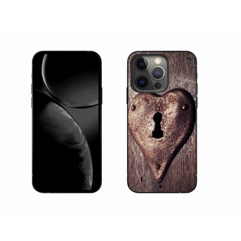 Gélový kryt mmCase na mobil iPhone 13 Pro 6.1 - zámok v tvare srdca