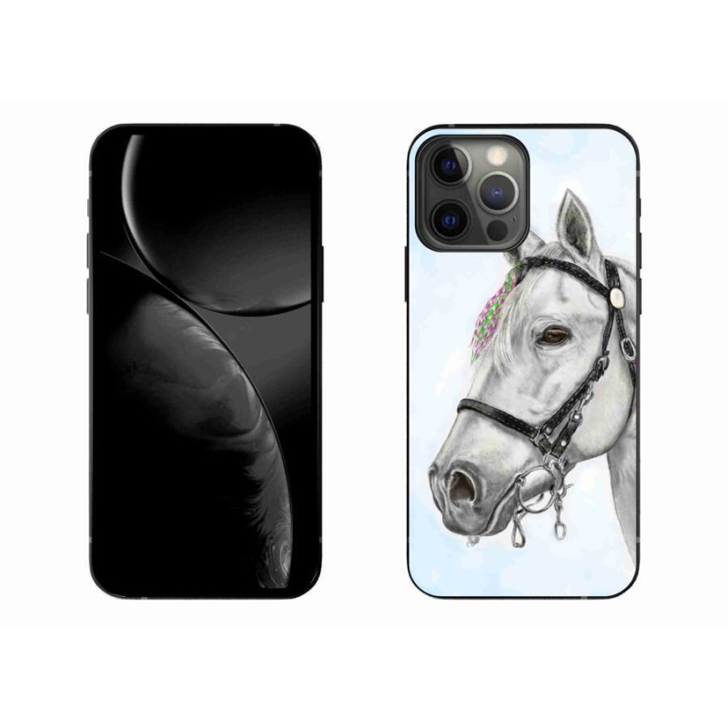 Gélový kryt mmCase na mobil iPhone 13 Pro Max 6.7 - biely kôň 1
