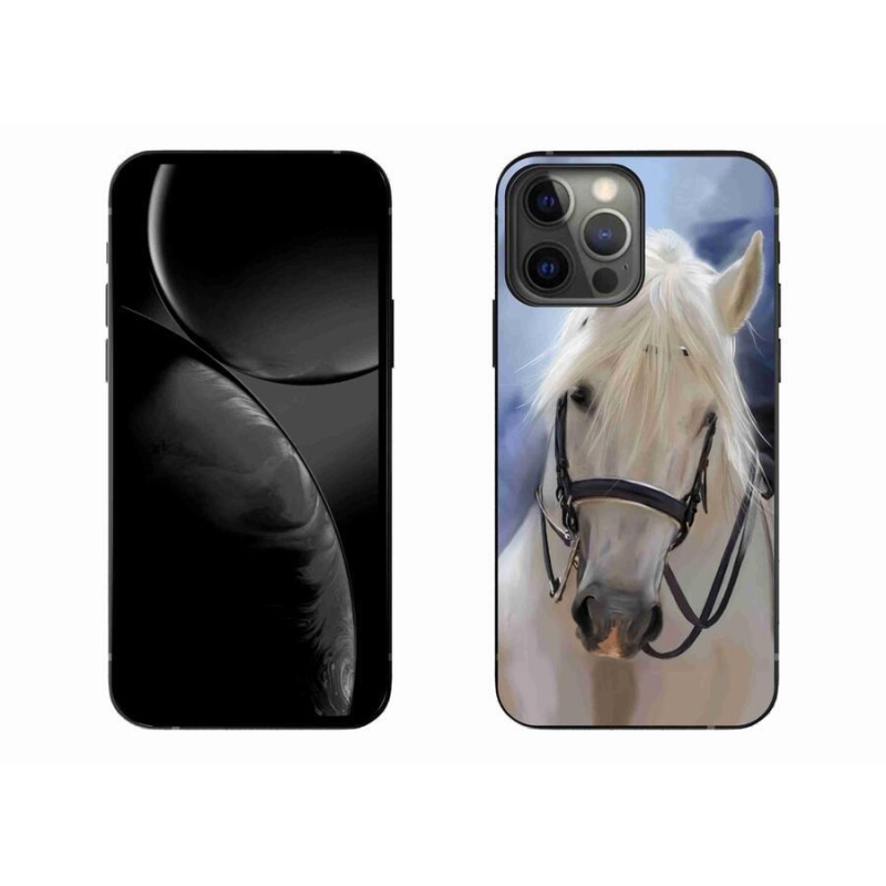Gélový kryt mmCase na mobil iPhone 13 Pro Max 6.7 - biely kôň