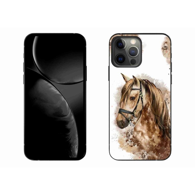 Gélový kryt mmCase na mobil iPhone 13 Pro Max 6.7 - hnedý kreslený kôň