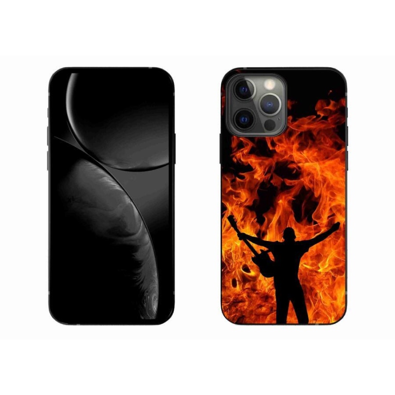 Gélový kryt mmCase na mobil iPhone 13 Pro Max 6.7 - muzikant a oheň