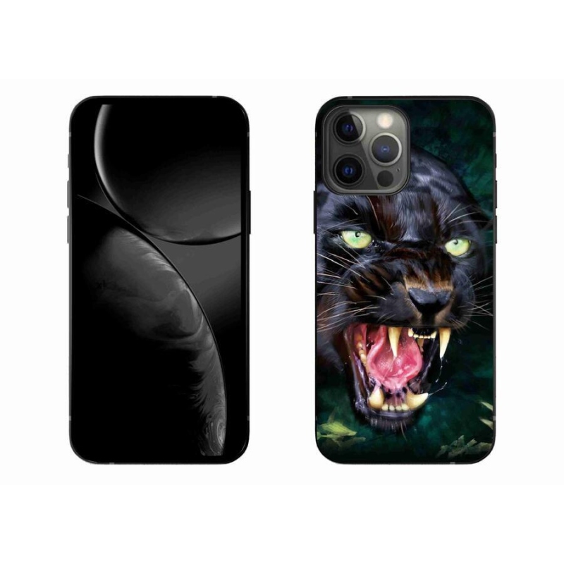 Gélový kryt mmCase na mobil iPhone 13 Pro Max 6.7 - rozzúrený čierny panter